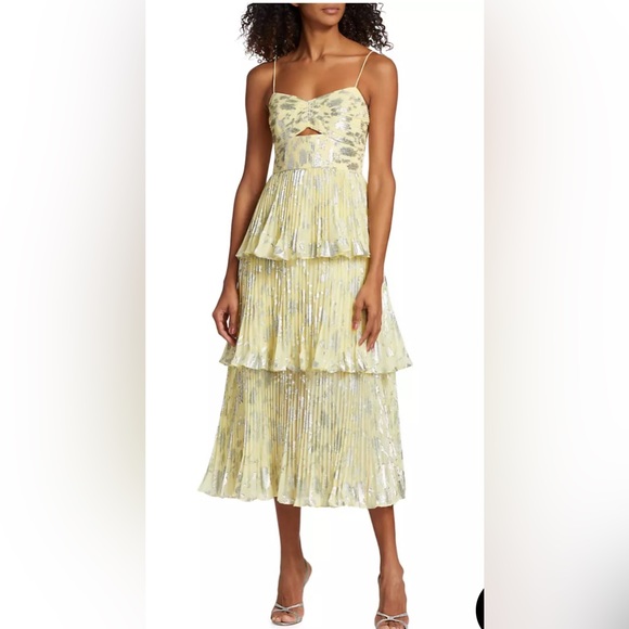 Self Portrait metallic jacquard midi dress - Picture 9 of 9